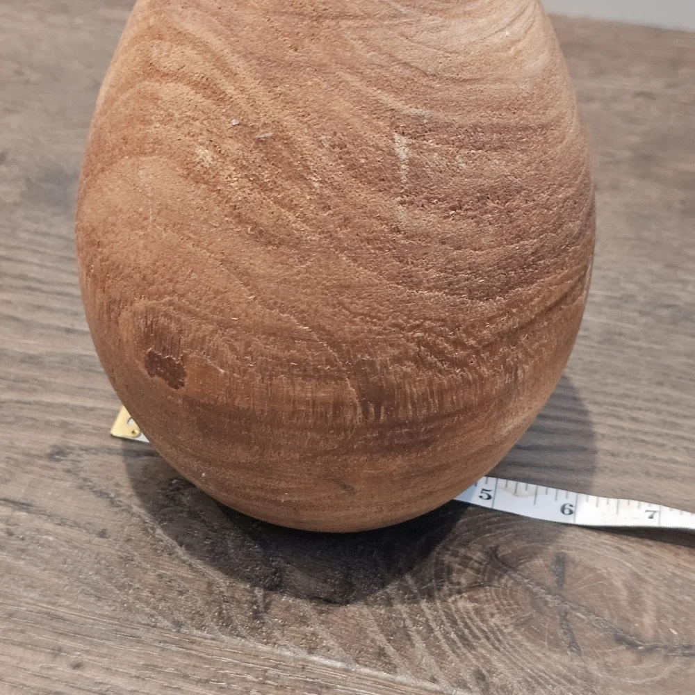 Crate And Barrel Mango Wood Vase